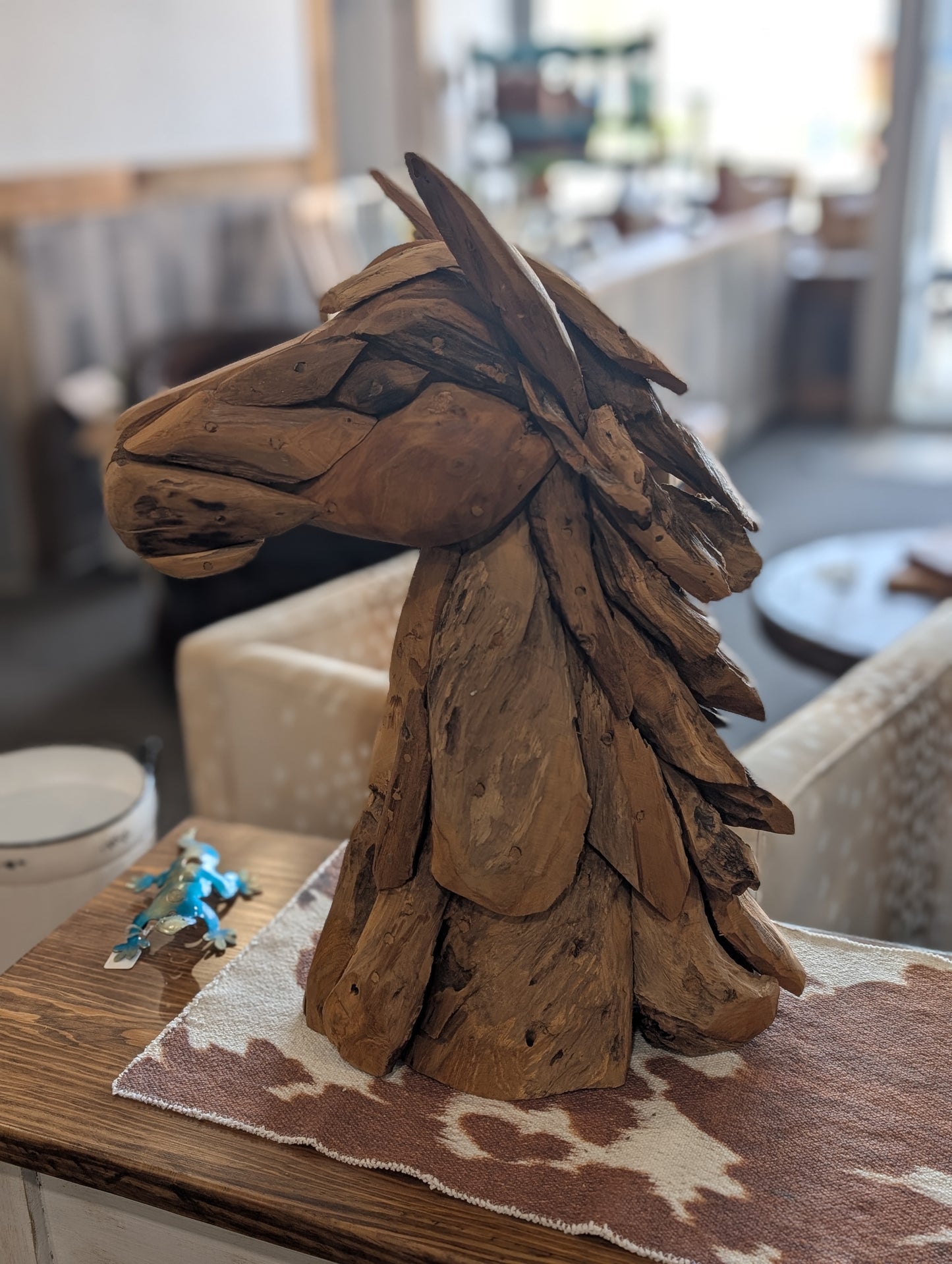 Wooden Horse Sculpture