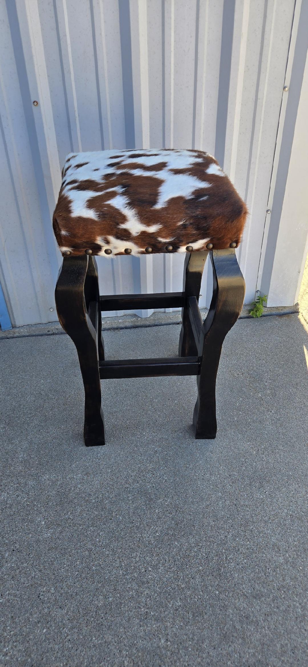Tri Cowhide Barstools