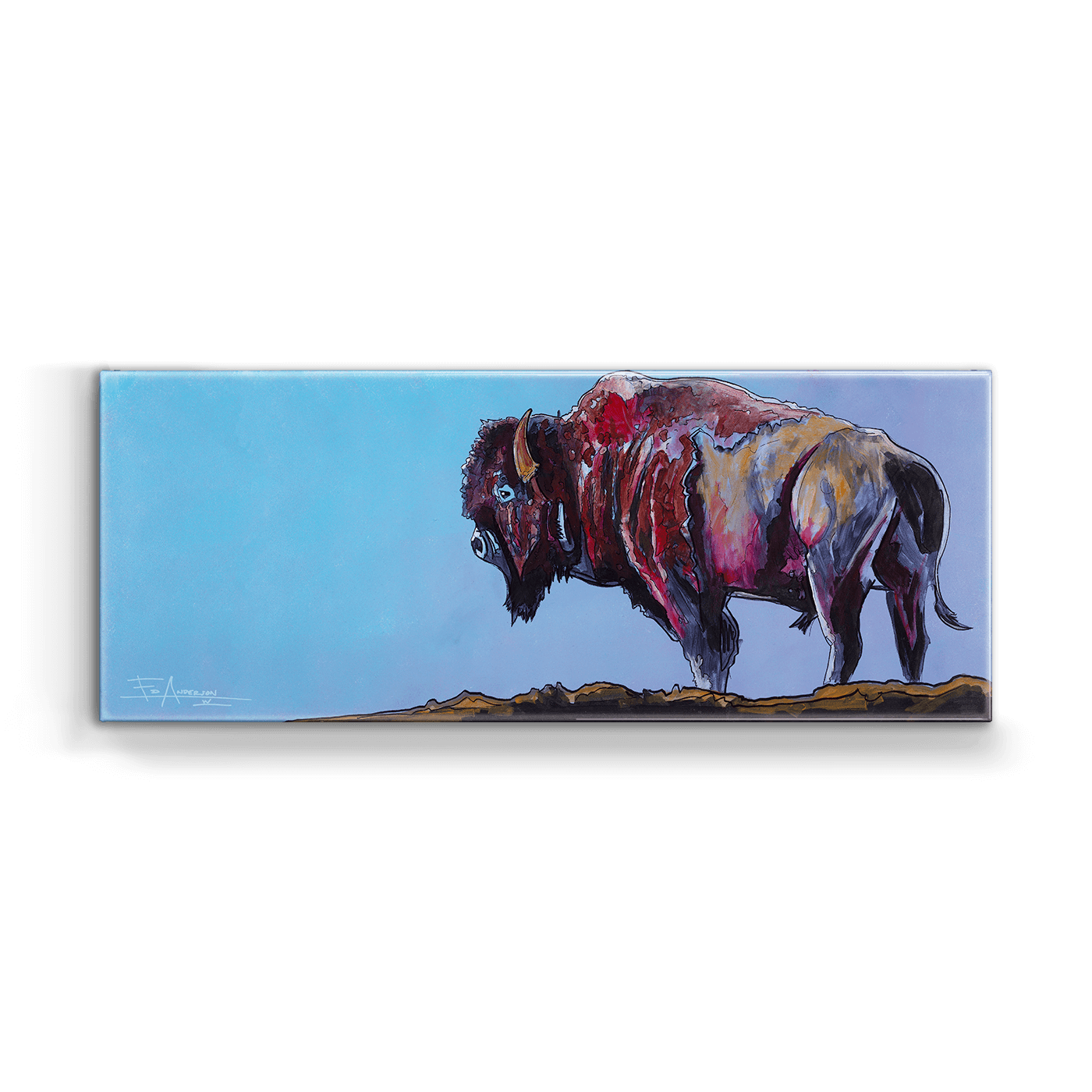 Bison on the Edge: Metal Box Art