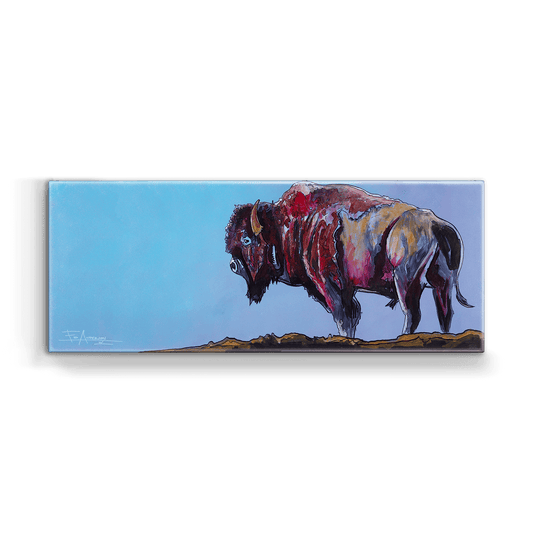 Bison on the Edge: Metal Box Art