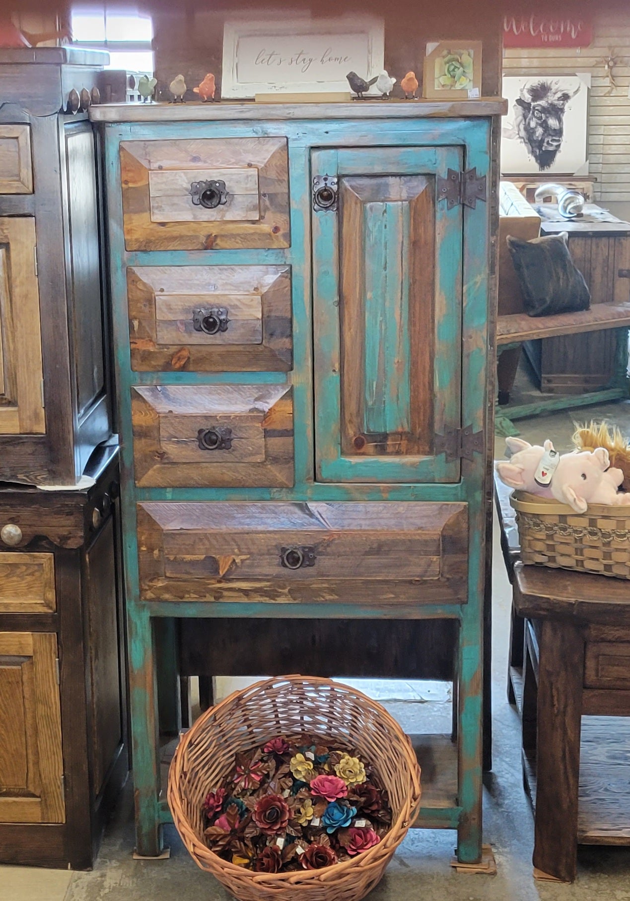 Turquoise Cabinet - CUSTOM