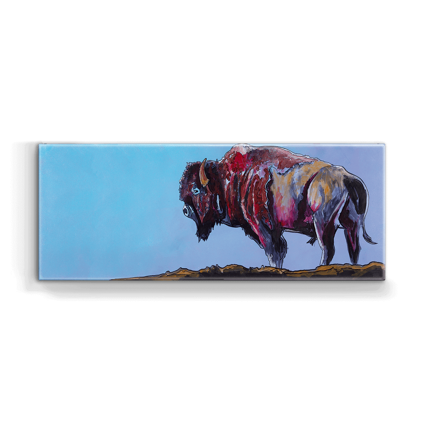 Bison on the Edge: Metal Box Art