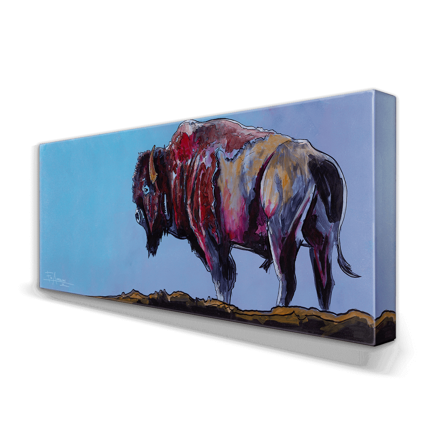 Bison on the Edge: Metal Box Art