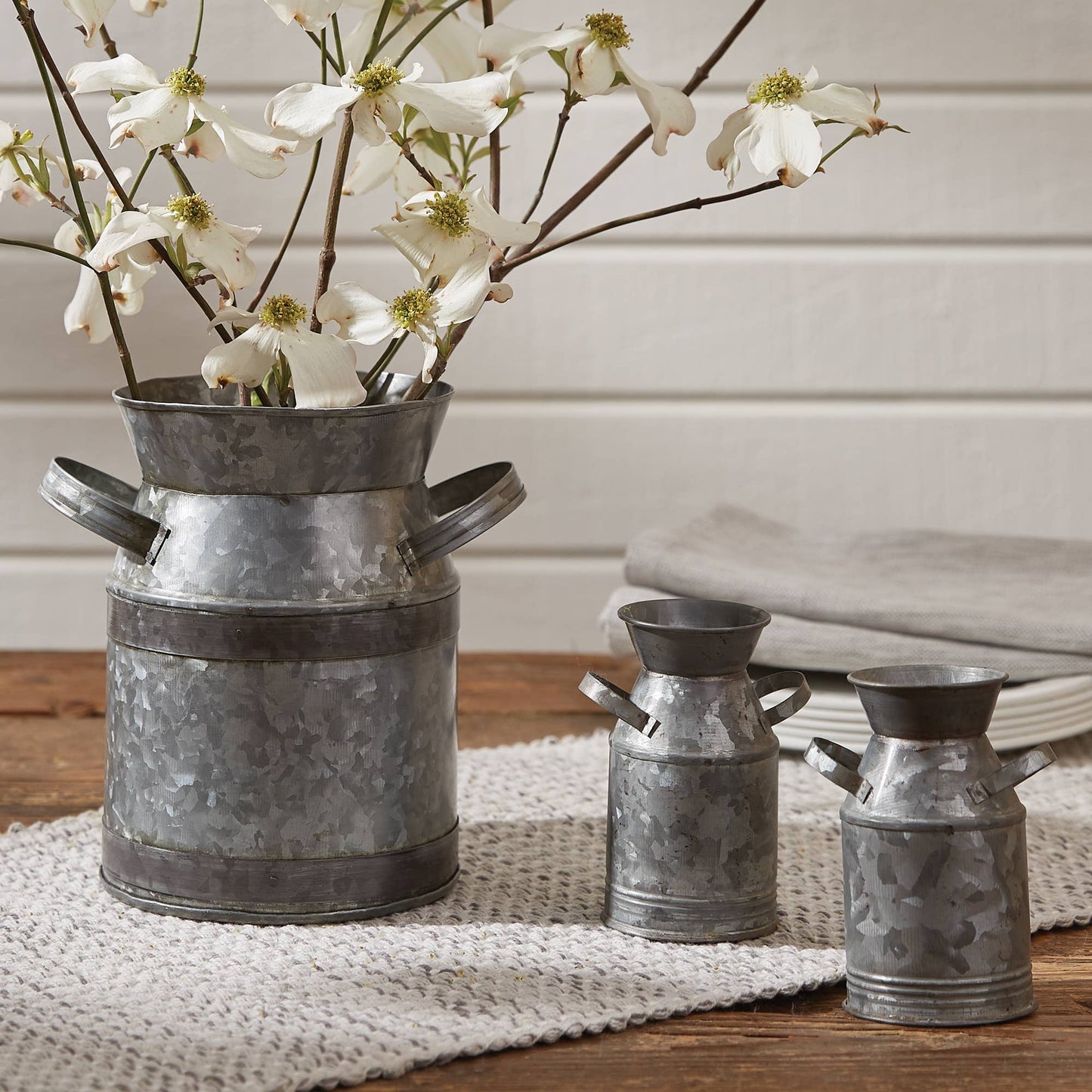 Galvanized Milk Can Salt & Pepper Set
