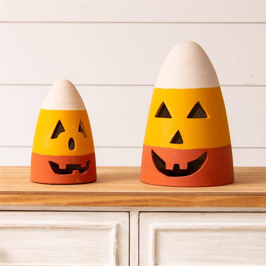 Candy Corn Jack O' Lanterns (Set Of 2)
