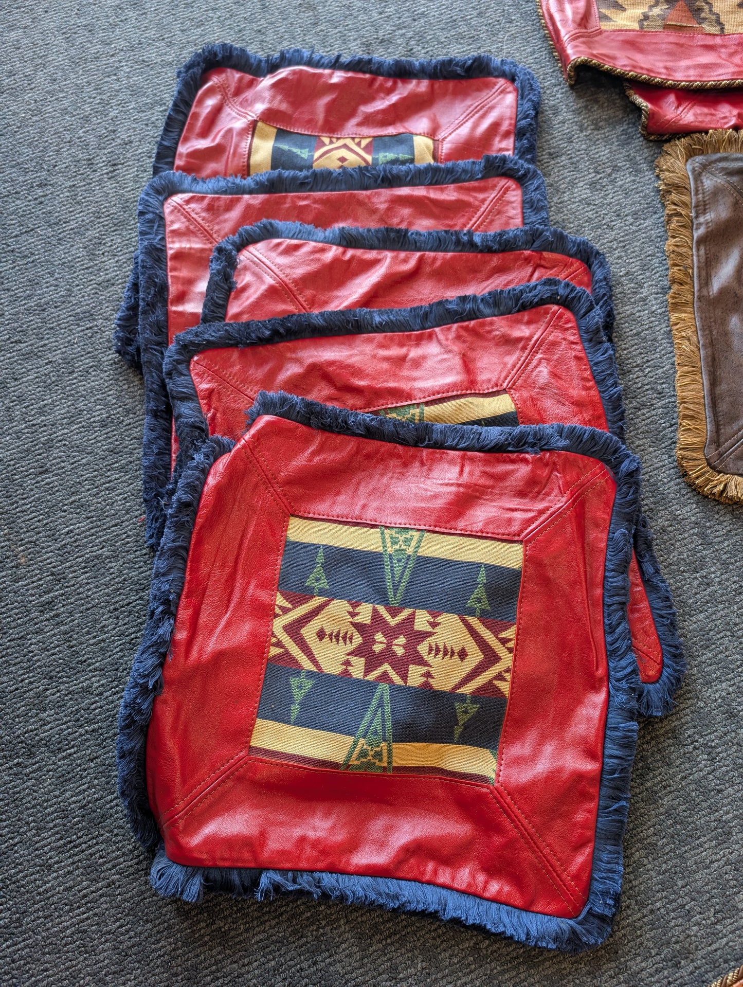 Vintage Leather Pillow Covers