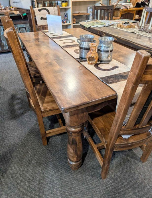 Alder Table w/ Turned Legs