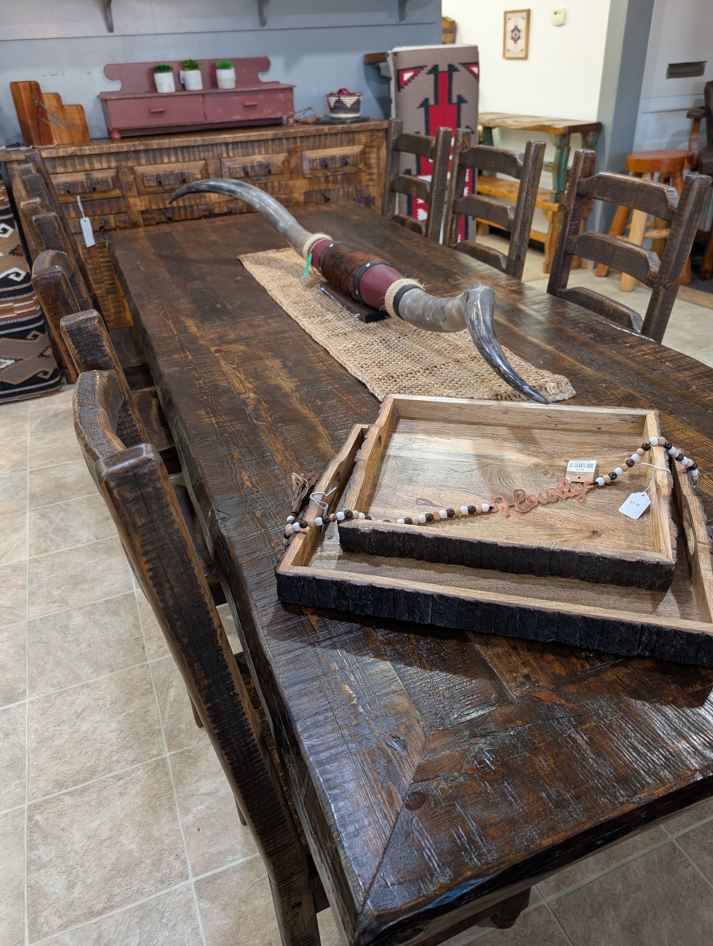9ft Old Cabin Dining Table - IS
