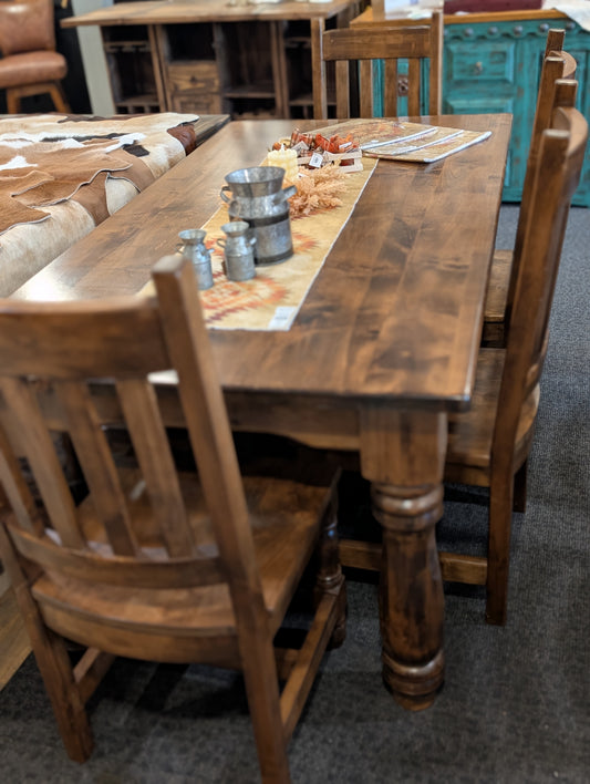 Alder Table w/ Turned Legs
