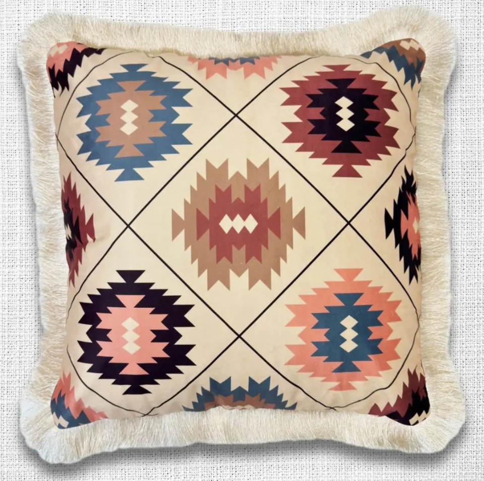 SW Cream Fringe Pillow
