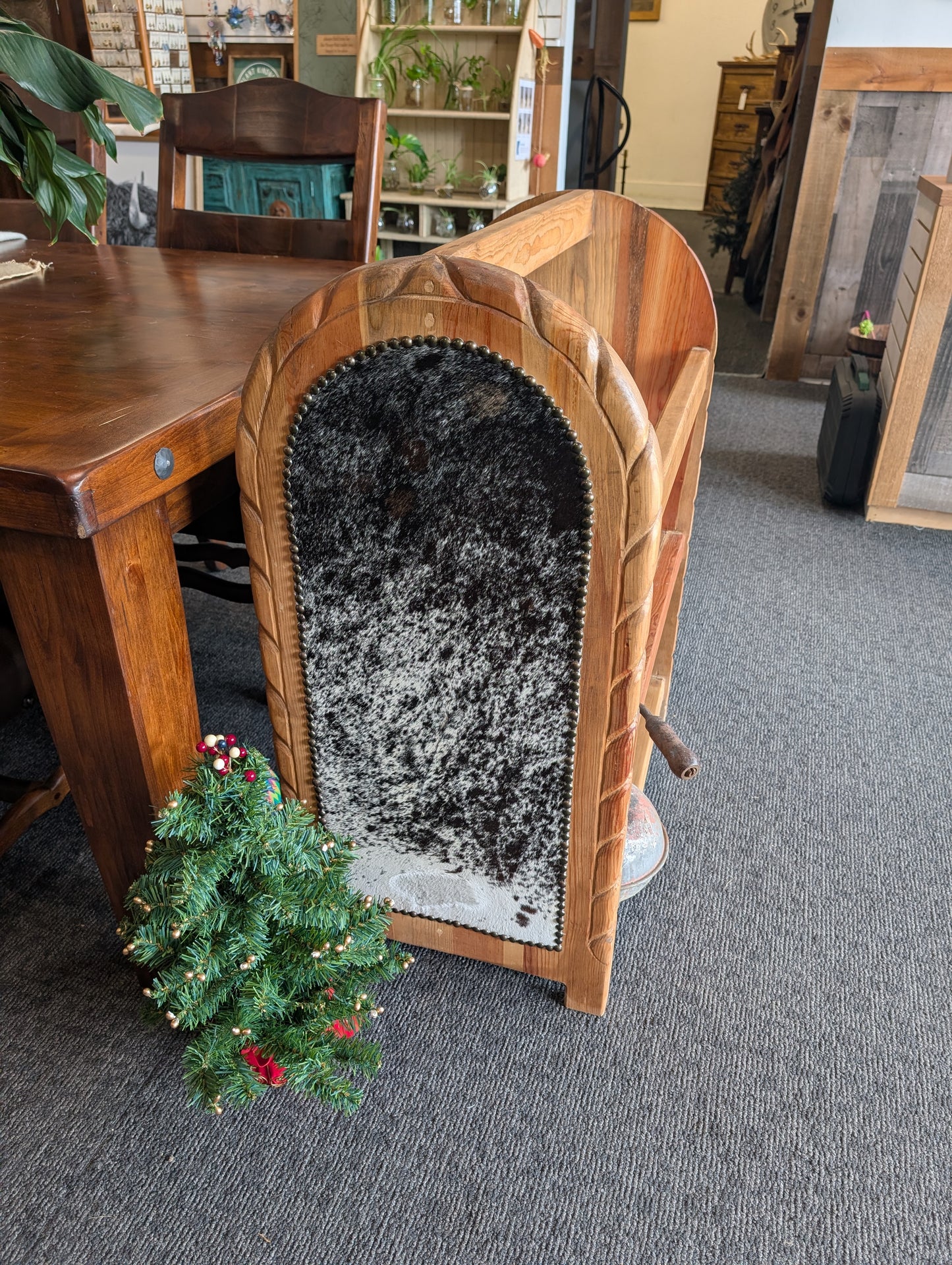 Cowhide Saddle Stand