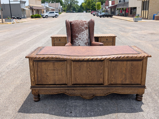 Executive Desk - Leather Top