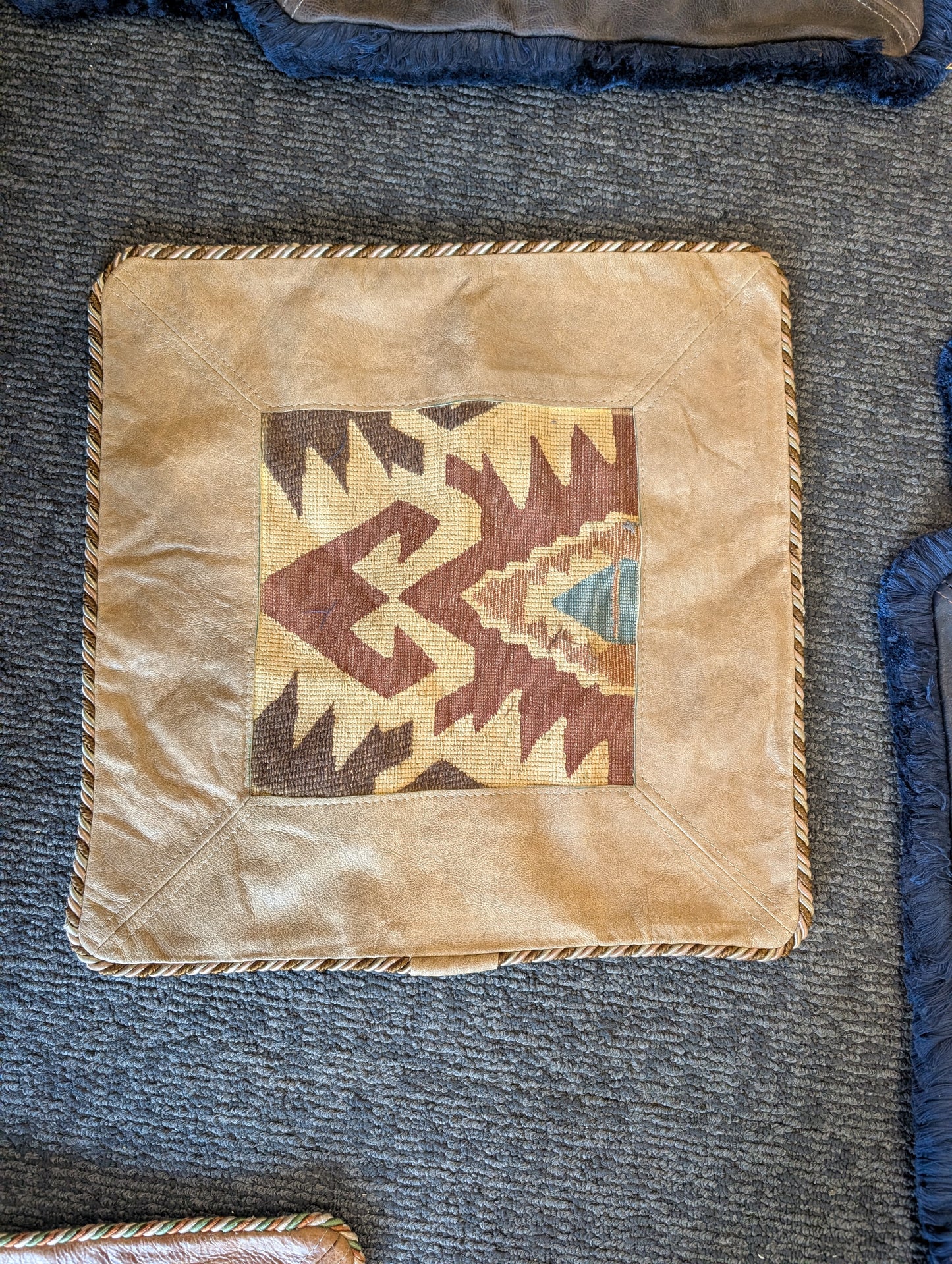 Vintage Leather Pillow Covers