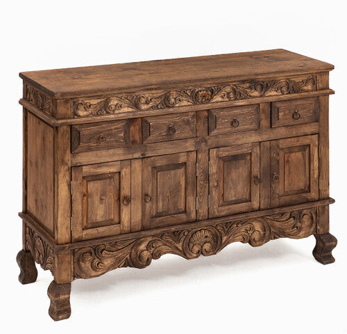 French Scroll Reclaimed Wood Buffet