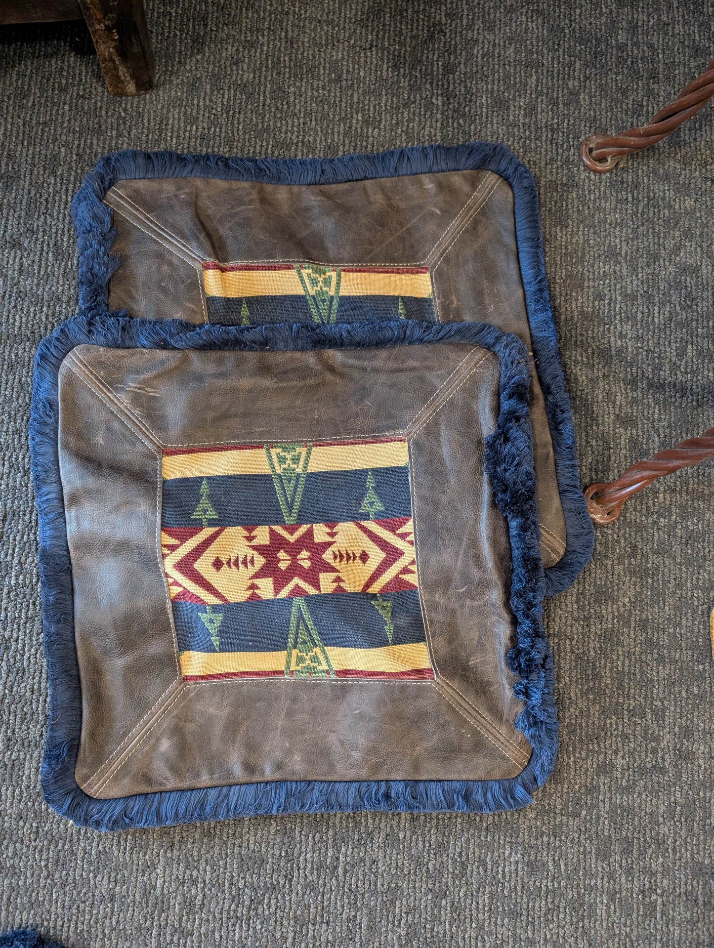 Vintage Leather Pillow Covers