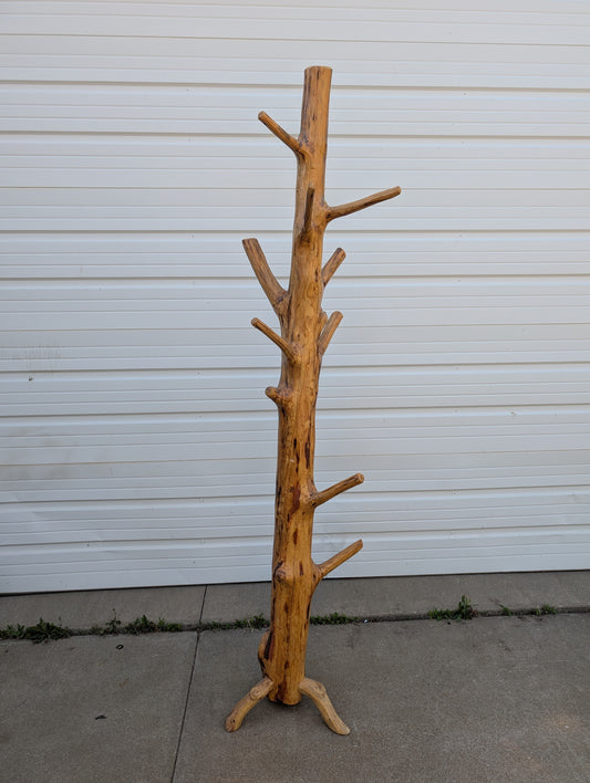 Log Coat Rack