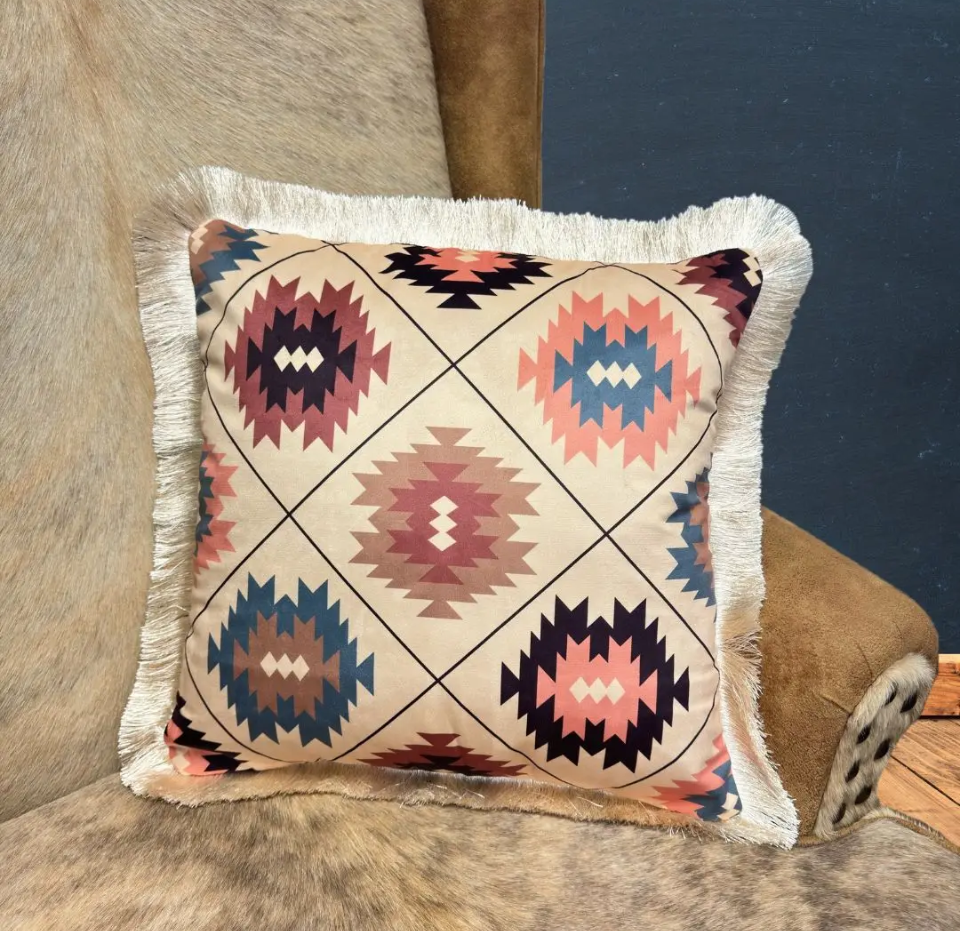 SW Cream Fringe Pillow